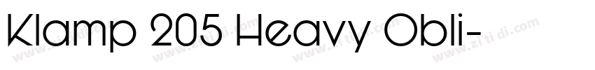 Klamp 205 Heavy Obli字体转换